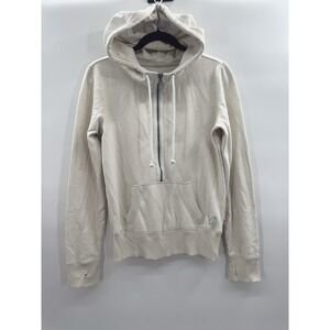 Retro Y2K Hoodie American Eagle M Deep V Half Zip Sweatshirt Pocket Slim Fit
